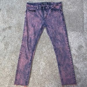 Purple Acid Wash Rude Jeans Size 32